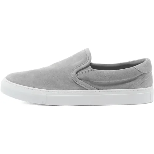 Garda Slip-On Grey Suede Sneakers , male, Sizes: 8 UK - Diemme - Modalova