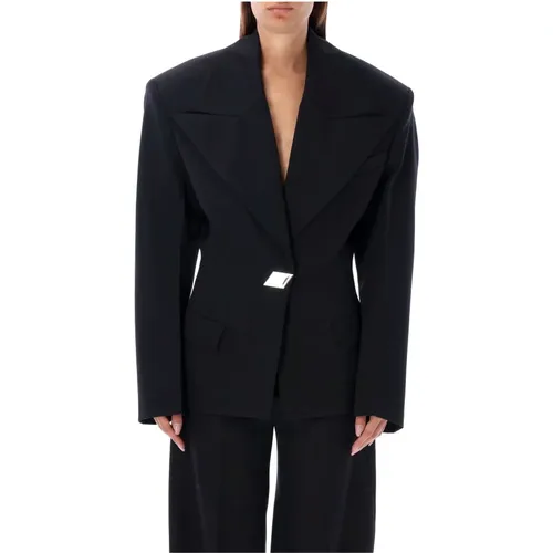 Blazer with Wide Shoulders , female, Sizes: XS - The Attico - Modalova