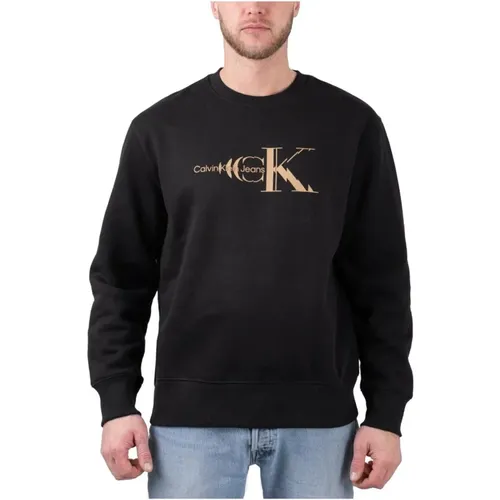 Kupfer Logo Sweatshirt , Herren, Größe: 2XL - Calvin Klein - Modalova