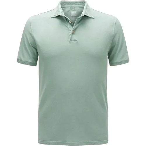 Kurzarm Salbeigrünes Poloshirt , Herren, Größe: 2XL - Fedeli - Modalova