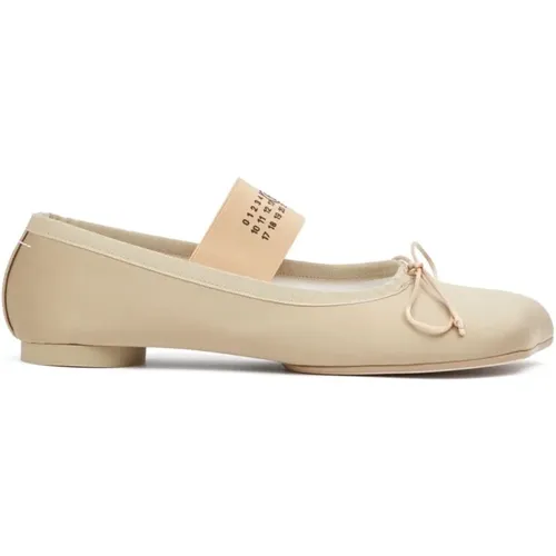 Baumwoll-Slip-On-Schuhe mit Schleifendetail , Damen, Größe: 36 1/2 EU - MM6 Maison Margiela - Modalova