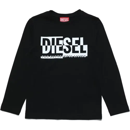 Kontrast Logo Crew-neck Jersey T-Shirt - Diesel - Modalova