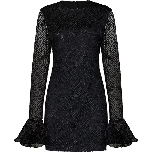 Mesh Mini Dress with 3D Satin Pattern , female, Sizes: M, XS - Rotate Birger Christensen - Modalova