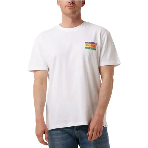 Sommer Flag Tee Polo & T-shirt , Herren, Größe: M - Tommy Jeans - Modalova