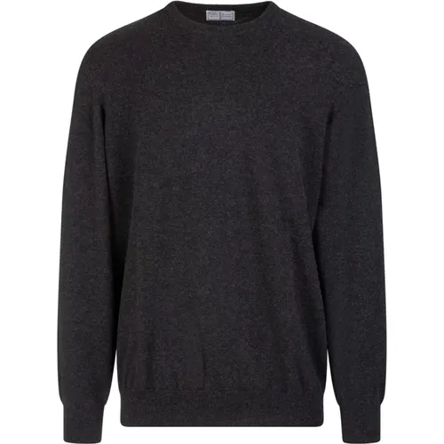 Sweaters Grey , male, Sizes: L, 2XL, 4XL, M, XL, 5XL - Fedeli - Modalova