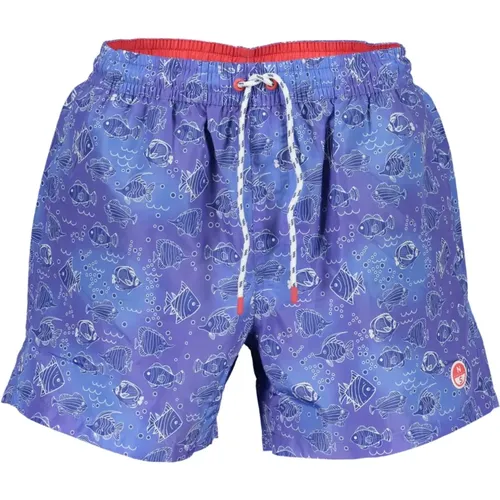 Lila Badehose mit Boxer-Stil , Herren, Größe: M - North Sails - Modalova