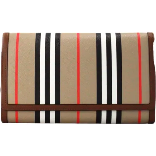 Icon Stripe Archive Tan Wallet Crossbody Bag , unisex, Sizes: ONE SIZE - Burberry - Modalova