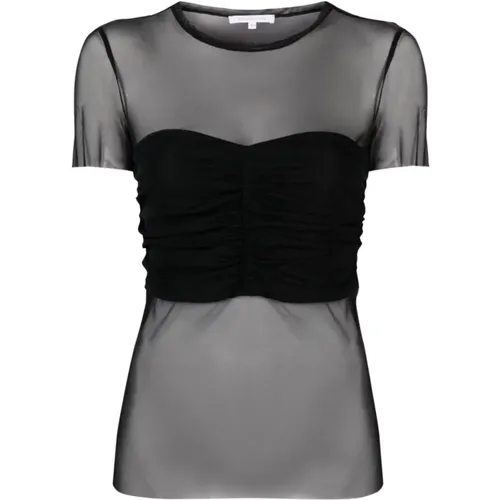 Stylish K103 Nero T-Shirt , female, Sizes: XS, S - PATRIZIA PEPE - Modalova