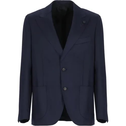 Wool Blend Peak Lapel Jacket , male, Sizes: XL, L - Lardini - Modalova