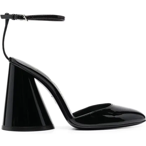 Schwarze Leder High Heels , Damen, Größe: 36 EU - The Attico - Modalova