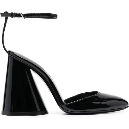 Schwarze Leder High Heels , Damen, Größe: 38 1/2 EU - The Attico - Modalova