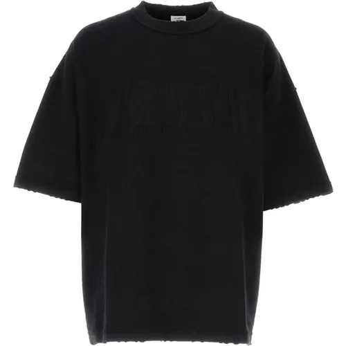 Schwarzes Oversized T-Shirt aus Baumwollmischung - Vetements - Modalova