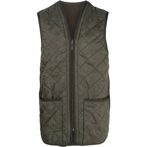 Grünes Stepp-Gilet mit Tasche , Herren, Größe: XS - Barbour - Modalova