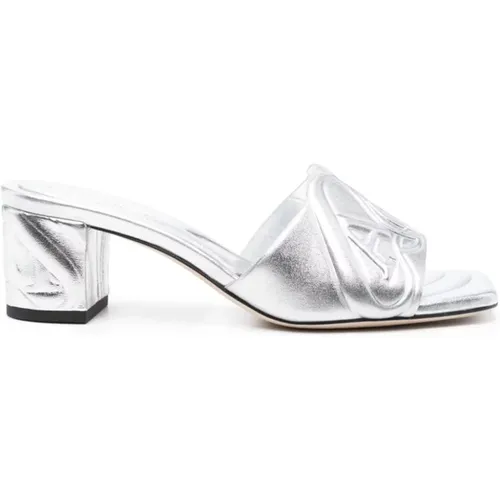 Sandals Silver , female, Sizes: 5 UK, 4 UK, 4 1/2 UK, 6 UK, 3 UK, 7 UK - alexander mcqueen - Modalova