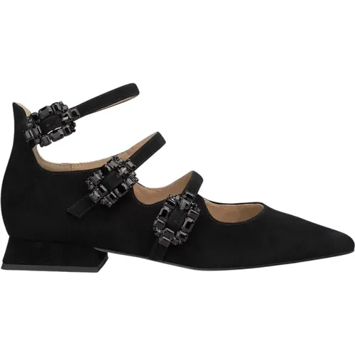 Triple buckle flat ballerina shoes , female, Sizes: 5 UK, 4 UK, 6 UK, 8 UK, 7 UK, 3 UK - Alma en Pena - Modalova