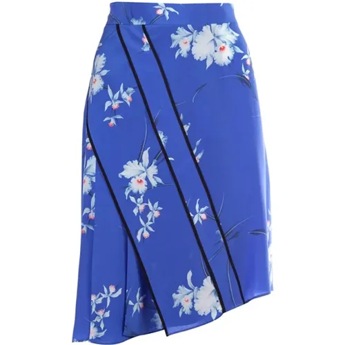 Floral Print Asymmetric Skirt , female, Sizes: L - N21 - Modalova