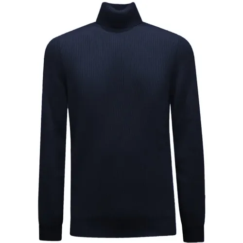 Kaschmir gerippter Rollkragenpullover , Herren, Größe: 2XL - Alpha Studio - Modalova