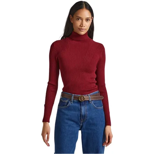 Rollkragenpullover , Damen, Größe: L - Pepe Jeans - Modalova