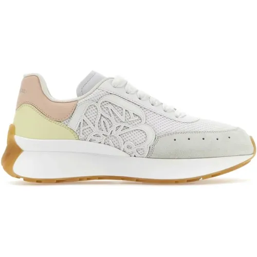 Leder und Mesh Sprint Runner Sneakers - alexander mcqueen - Modalova