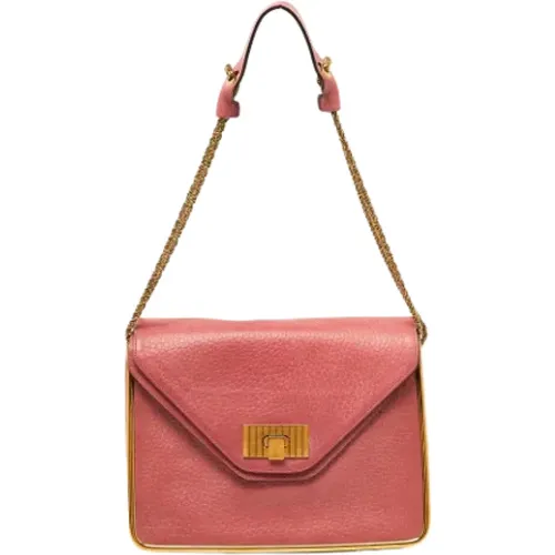 Pre-owned Leder Schultertasche , Damen, Größe: ONE Size - Chloé Pre-owned - Modalova