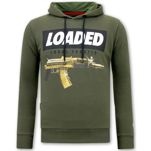 Men`s Hoodie Loaded Gun , male, Sizes: M, XL, L, 2XL, S - Local Fanatic - Modalova