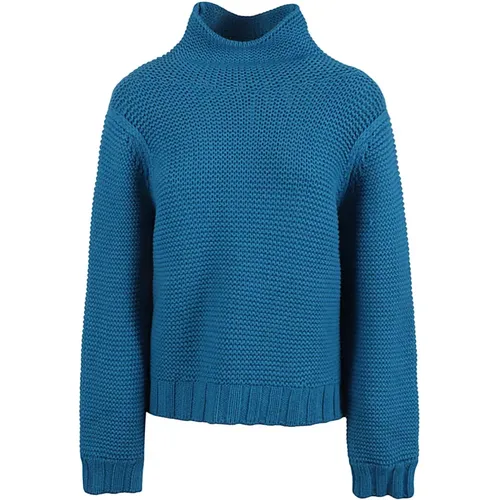 Blaue Sweaters , Damen, Größe: 2XS - Liviana Conti - Modalova