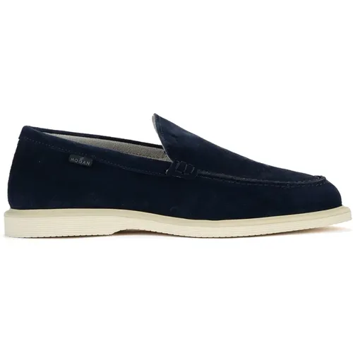 Suede H616 Moccasin , male, Sizes: 10 UK, 6 1/2 UK, 5 UK, 7 1/2 UK, 8 UK, 6 UK - Hogan - Modalova