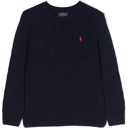 Blauer Zopfmuster Pullover - Polo Ralph Lauren - Modalova