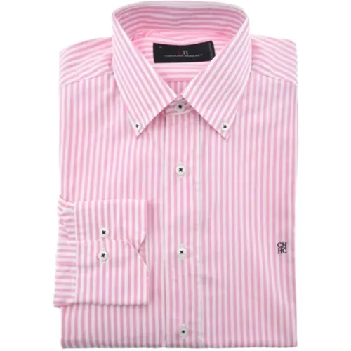 Striped and White Shirt , male, Sizes: S - Carolina Herrera - Modalova