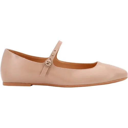 Leather Ballerinas with Monogram Detail , female, Sizes: 4 UK, 5 UK, 2 UK, 3 UK, 6 UK - TOD'S - Modalova