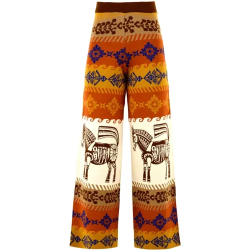 MultiColour Trousers for Women , female, Sizes: S, XS - Akep - Modalova