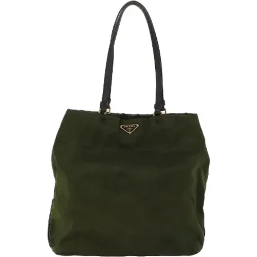 Grüne Nylon Prada Handtasche - Prada Vintage - Modalova