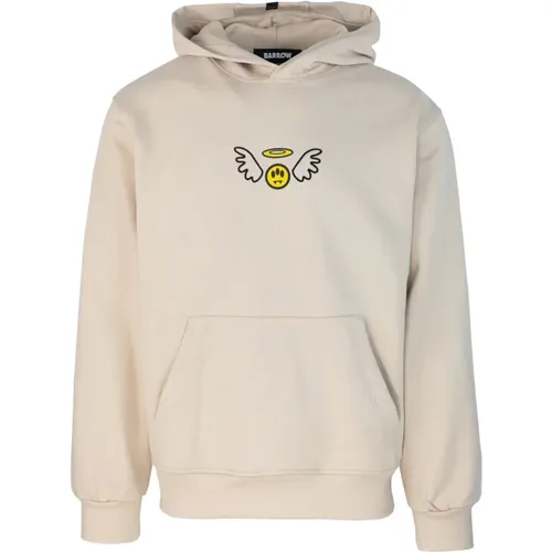 Locker geschnittener Hoodie mit Druck vorne und hinten , Herren, Größe: S - BARROW - Modalova