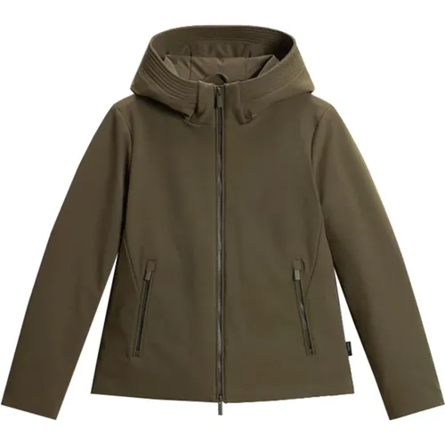 Kurze Parka Jacke für Kaltes Wetter , Damen, Größe: L - Woolrich - Modalova