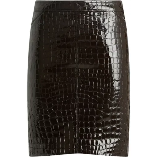 Croco Embossed Glossy Skirt , female, Sizes: S, XS - Tom Ford - Modalova