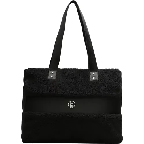 Schwarze Synthetische Shopper Tasche , Damen, Größe: ONE Size - Liu Jo - Modalova