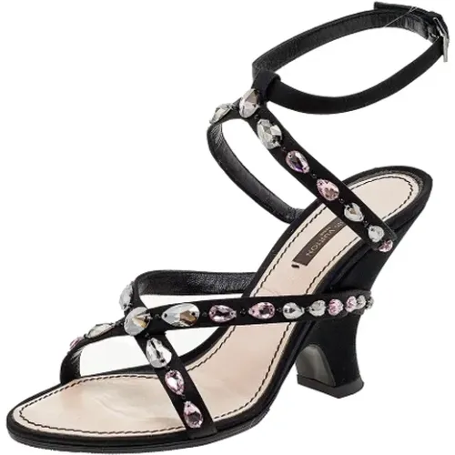 Pre-owned Satin sandals , female, Sizes: 6 UK - Louis Vuitton Vintage - Modalova