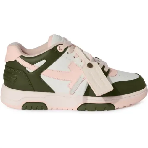 Green Sneakers with Arrows Motif , female, Sizes: 5 UK, 3 UK, 7 UK - Off White - Modalova