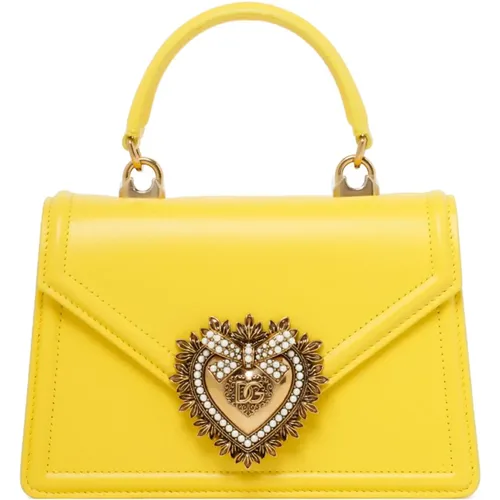 Kleine Devotion Gelbe Top-Griff Tasche,Stilvolle Taschen mit Hingabe - Dolce & Gabbana - Modalova