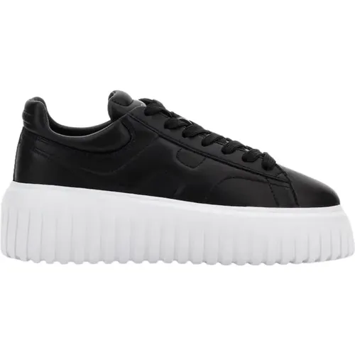 Schwarze H-Stripes Damensneakers , Damen, Größe: 38 EU - Hogan - Modalova