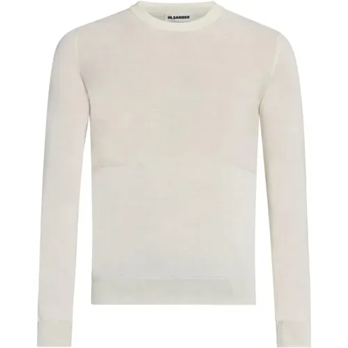 Casual White Wool Sweater , male, Sizes: M, S - Jil Sander - Modalova