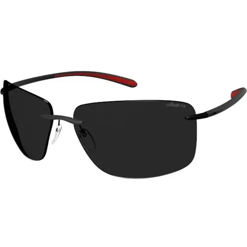 Dark Grey Sunglasses Cape Florida 8728 , unisex, Sizes: ONE SIZE - Silhouette - Modalova