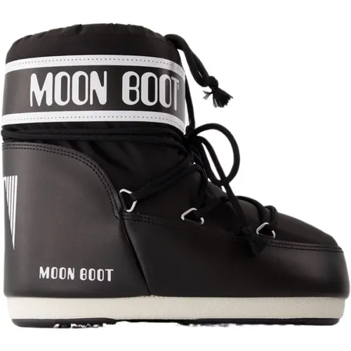 Schwarze Synthetische Stiefeletten , Damen, Größe: 42 EU - moon boot - Modalova