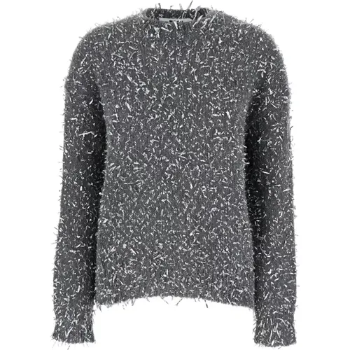 Grauer Pullover Maglia/Sweater , Damen, Größe: L - MSGM - Modalova