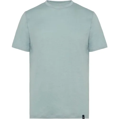 T-Shirt aus Stretch-Leinen-Jersey , Herren, Größe: 3XL - Boggi Milano - Modalova