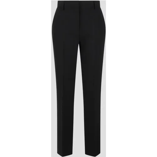 Schmale Wollcanvas Hose , Damen, Größe: M - alberta ferretti - Modalova