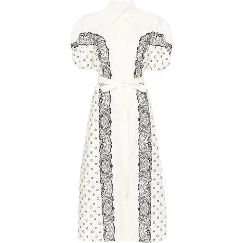 Bandana Print Midi Shirt Dress , female, Sizes: S - Chloé - Modalova