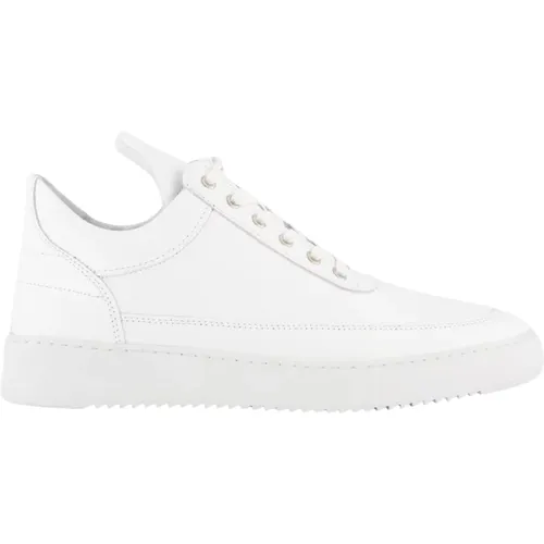 Low Top Ripple Leather Sneakers , male, Sizes: 10 UK, 11 UK, 12 UK, 6 UK - Filling Pieces - Modalova