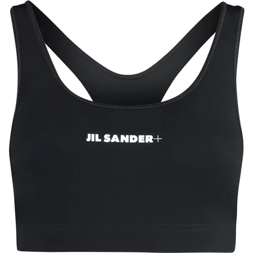 Logo Crop-top Elastisches Element,Elastisches Sport-BH-Top - Jil Sander - Modalova