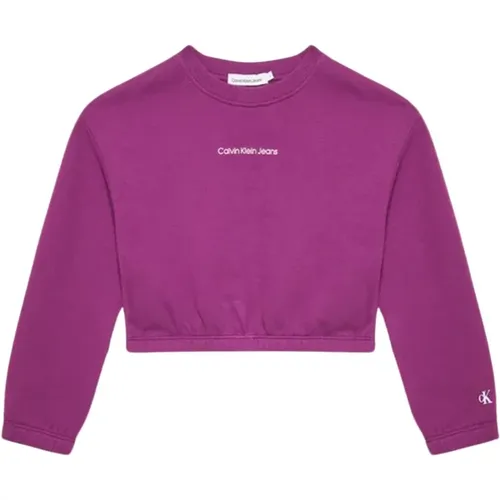 Weicher und warmer Box Logo Sweatshirt - Calvin Klein Jeans - Modalova